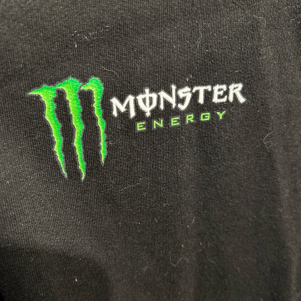 Black Monster Energy Zip-Up Hoodie - Picture 4 of 5